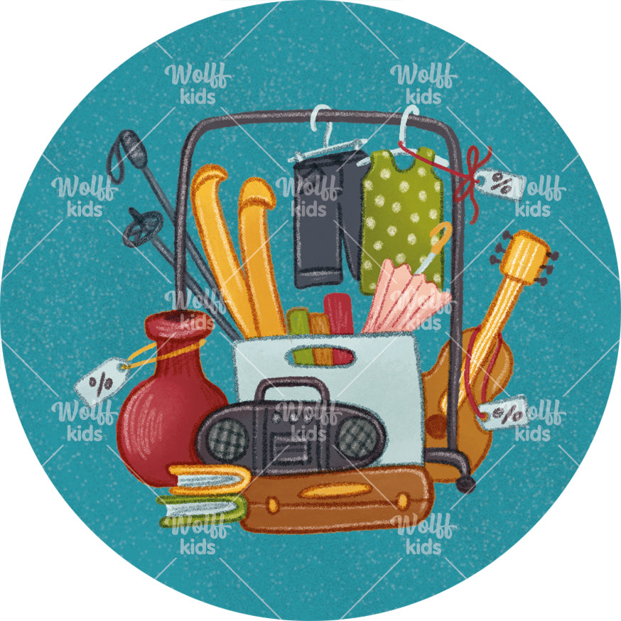 Einzelner Magnet: Flohmarkt